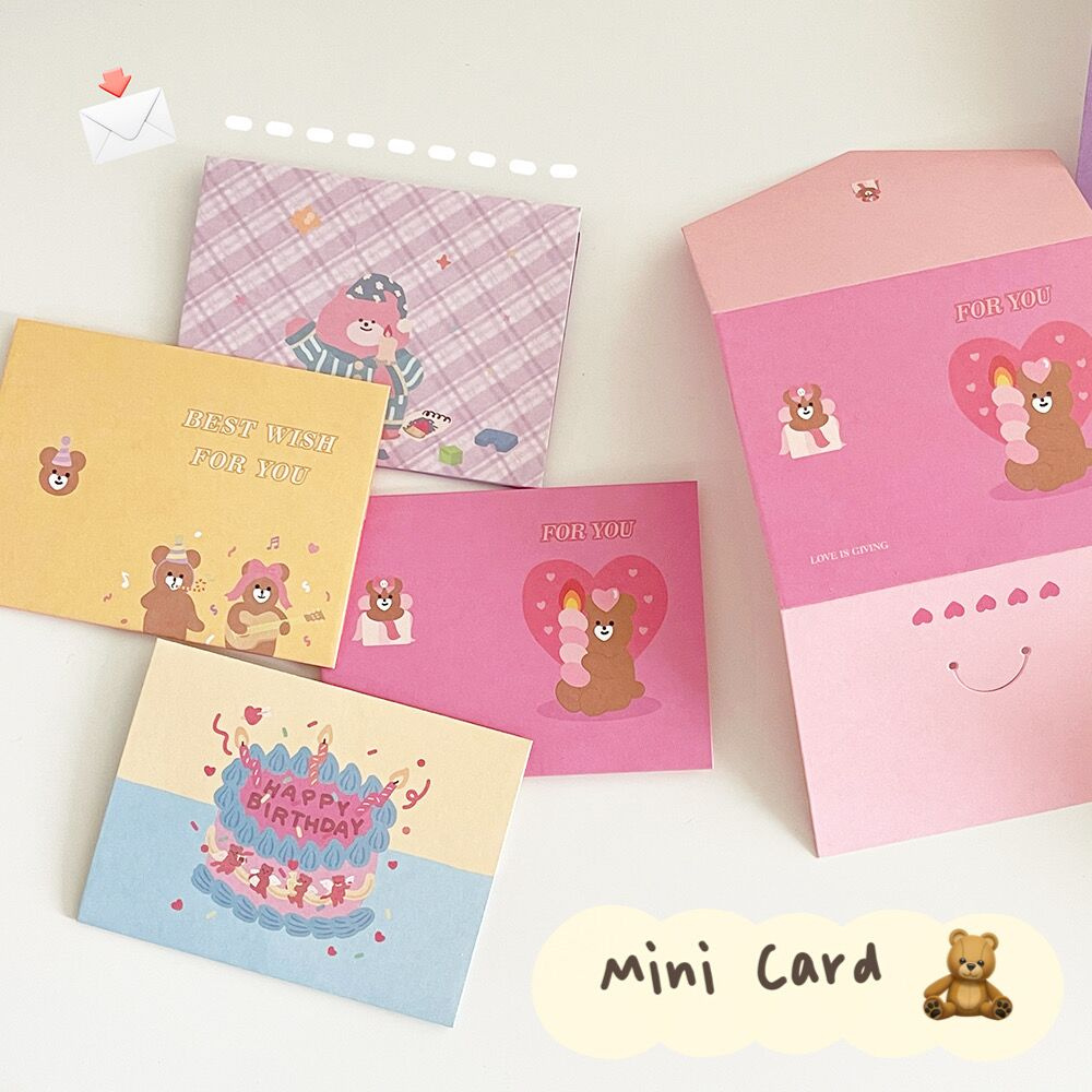 Thiệp Chúc Mừng Sinh Nhật Hình Chú Gấu Dễ Thương