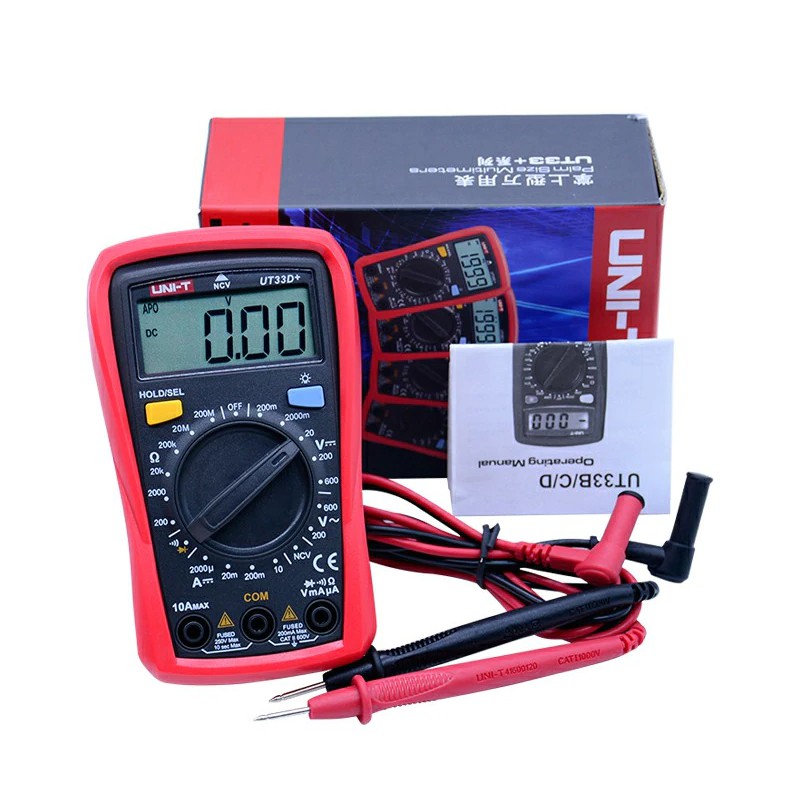 Đồng hồ vạn năng điện tử UNI-T UT33D+ đo điện áp DC và AC đo dòng điện Ac