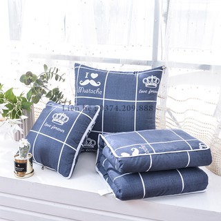 Gối ôm♻️freeship♻️ gối ôm liền chăn ô tô, văn phòng