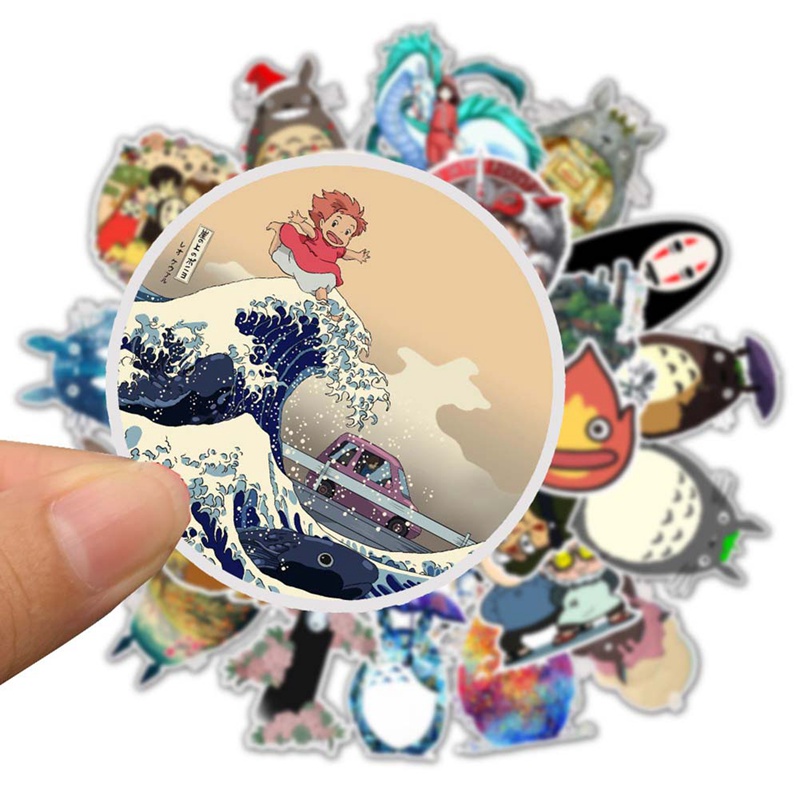 Bộ 50 Sticker Hình Nhân Vật Anime Vô Diện Xinh Xắn 2021