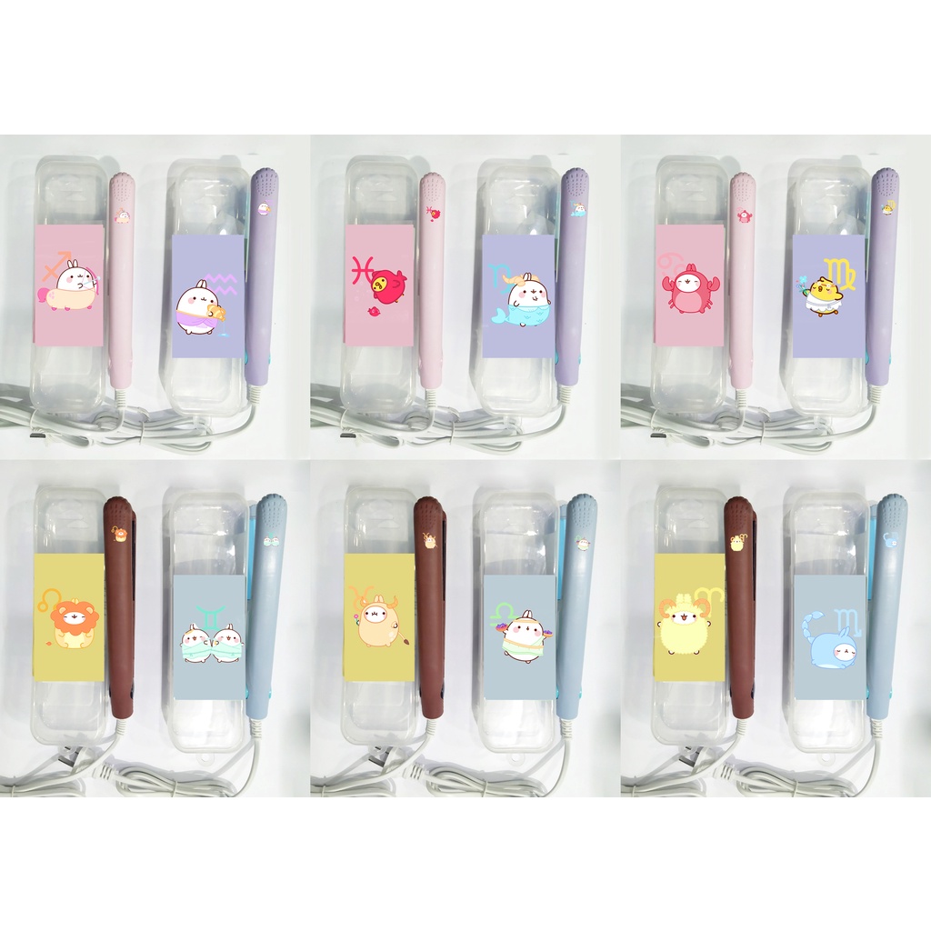 Máy là tóc trà sữa MLI2 cute stitch phi hành gia 12 cung hoàng đạo ngựa thần siêu anh hùng mèo may mắn gấu thỏ cherry