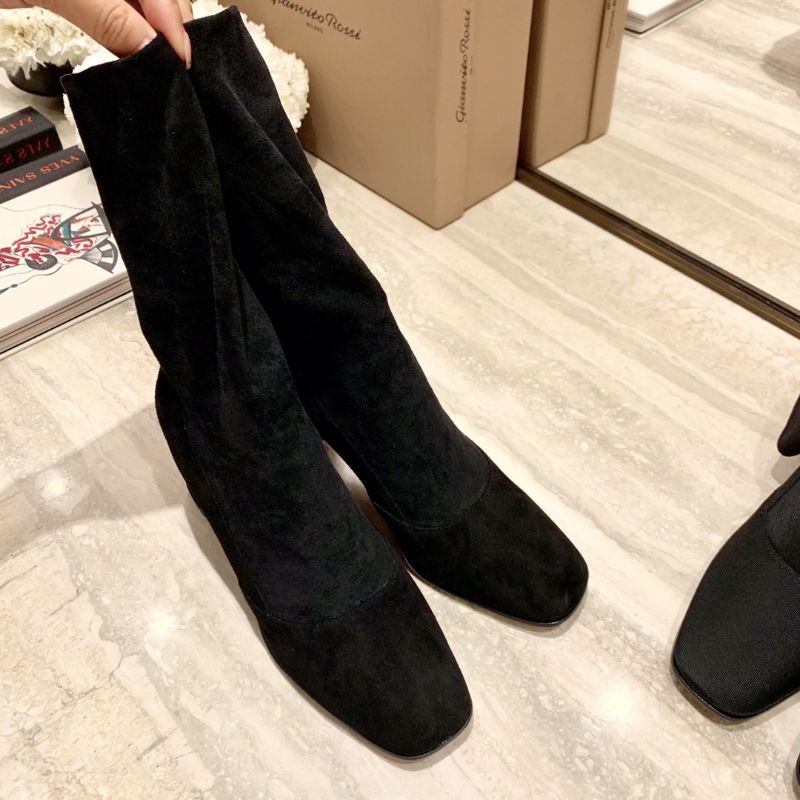 bốt thời trang cổ thấp gót 8,5cm gianvit Ross