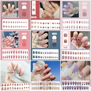 Set 24 Móng Tay Giả Đính Nơ Có Thể Tháo Rời Trang Trí Móng Tay Nghệ Thuật