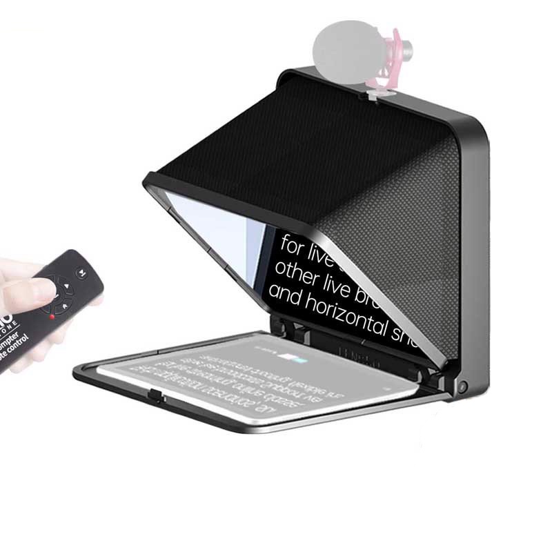 Máy Nhắc Chữ Mini Cho Biên Tập Viên, MC Truyền Hình Dùng Cho Điện Lensgo Teleprompter TC7 (Black) - Hàng Chính Hãng