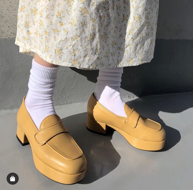 Giày Platform Squre Loafer