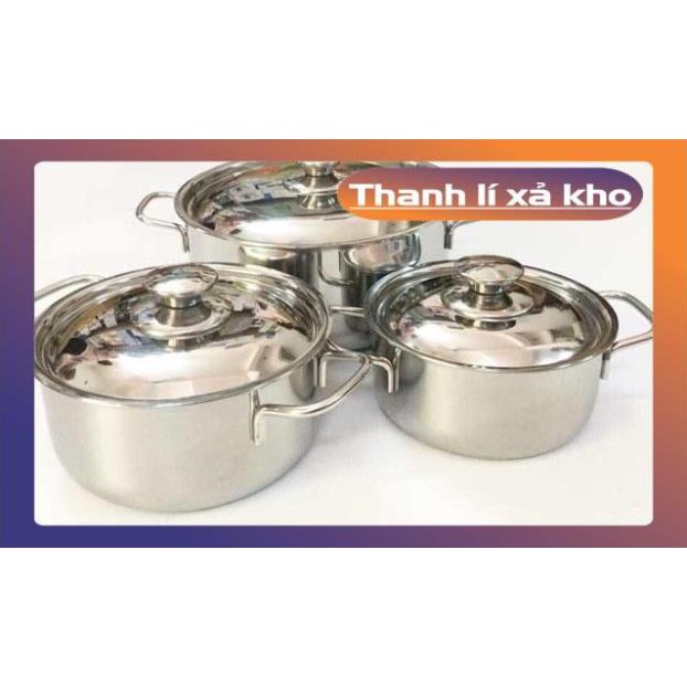 XẢ KHO Mua Lẻ Rẻ Như Sỉ Bộ nồi shap 3 cái 👍xuất sứ Việt Nam Đồ Gia Dụng BinBon