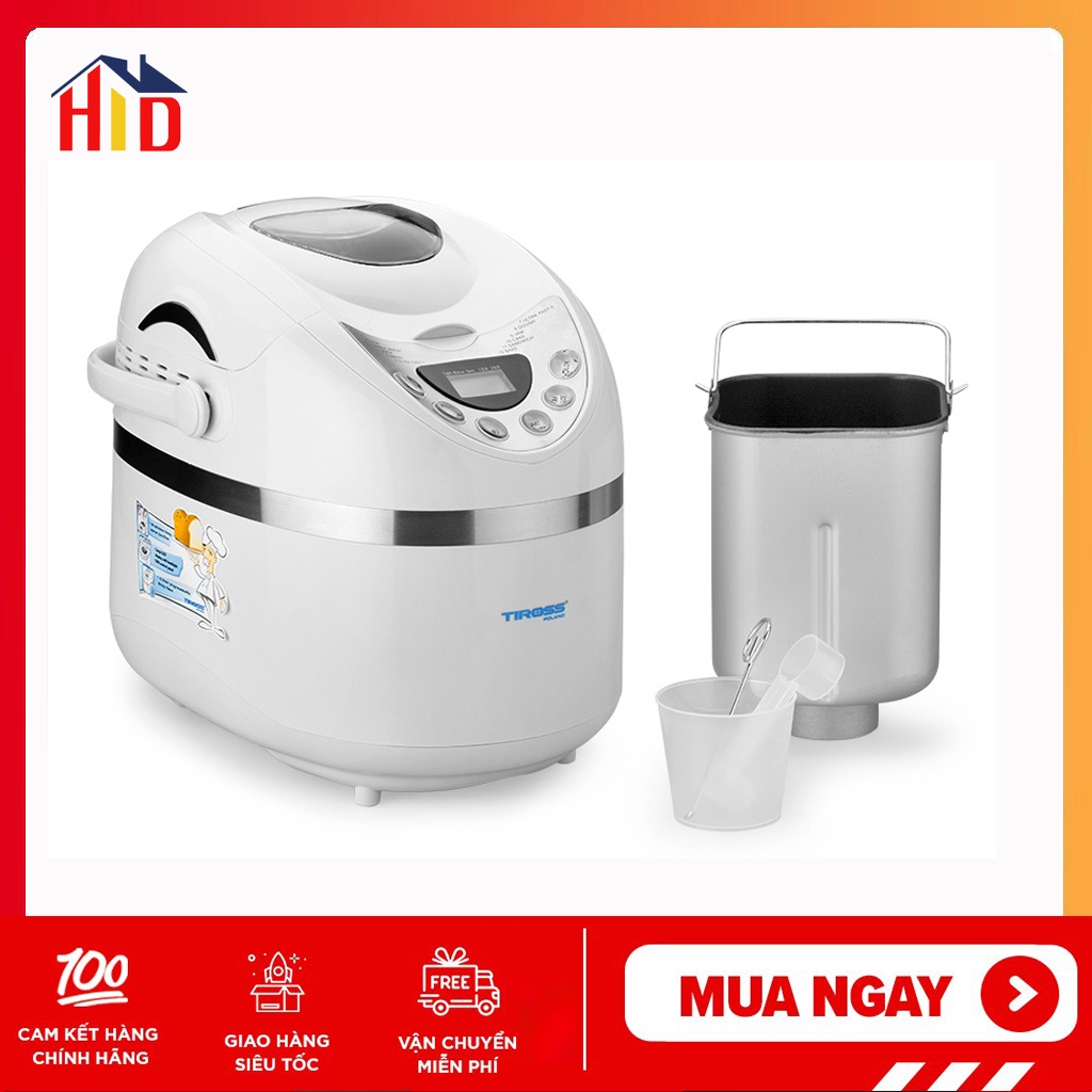 Máy làm bánh mỳ tiross 600w TS820 ,Sản Phẩm Chính Hãng, Bảo Hành 12 Tháng