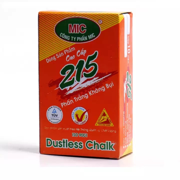 Phấn MIC không bụi viết bảng phù hợp với giáo viên và học sinh hộp 10 viên  ANKICO