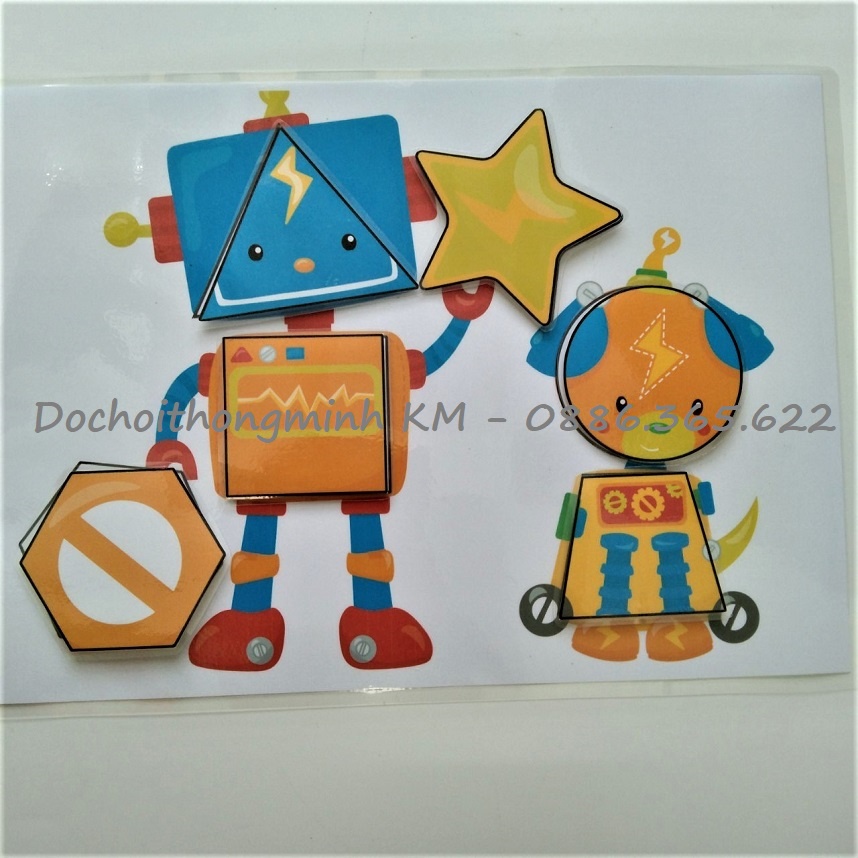 HỌC LIỆU CHO BÉ - Hình khối robot
