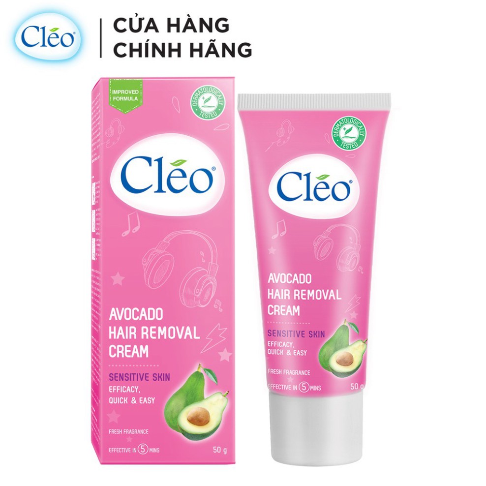 TT02 Kem Tẩy Lông Cho Da Nhạy Cảm Cleo Avocado Hair Removal Cream Sensitive Skin 25g/50g TT02