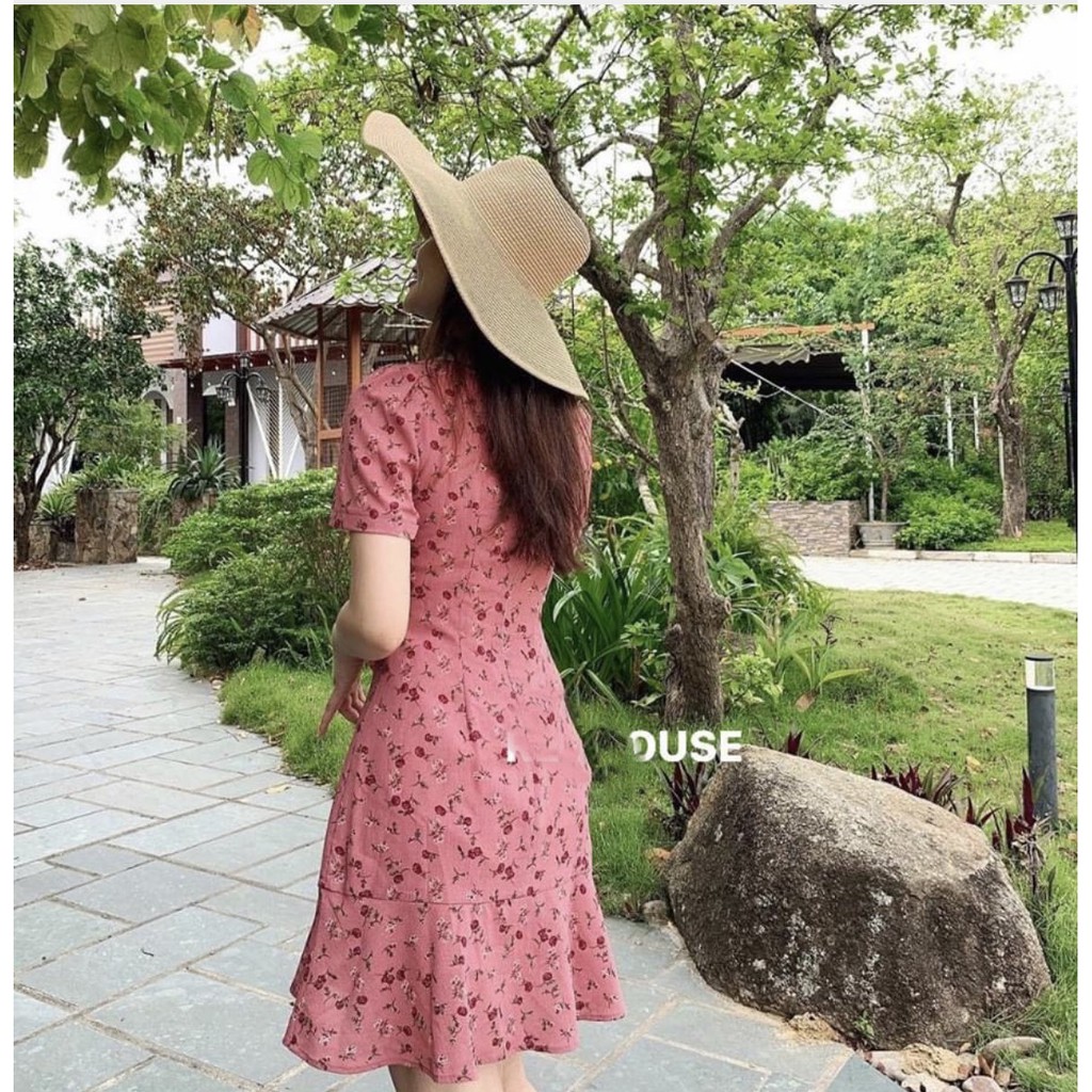 [Mã WASTMAY giảm 15% tối đa 30K đơn 150K] BÁN SỈ VÁY HOA ĐŨI TẰM CỔ V ĐUÔI CÁ 2 MÀU CHO NỮ | BigBuy360 - bigbuy360.vn