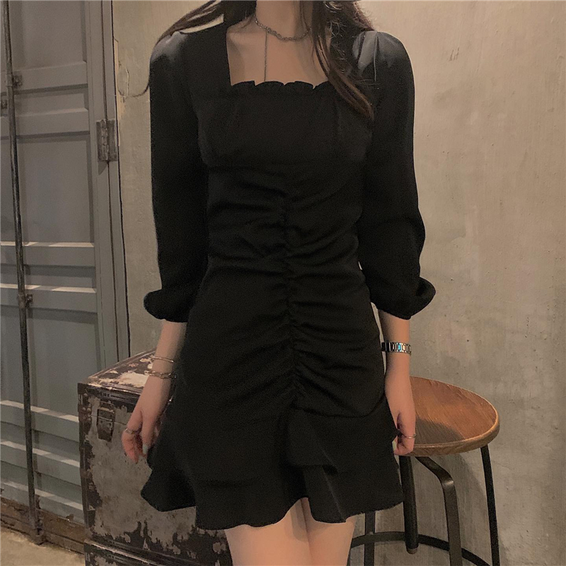 Xiaozhainv Đầm Cổ Vuông Phong Cách Hàn Quốc Xinh Xắn Cho Nữ | BigBuy360 - bigbuy360.vn