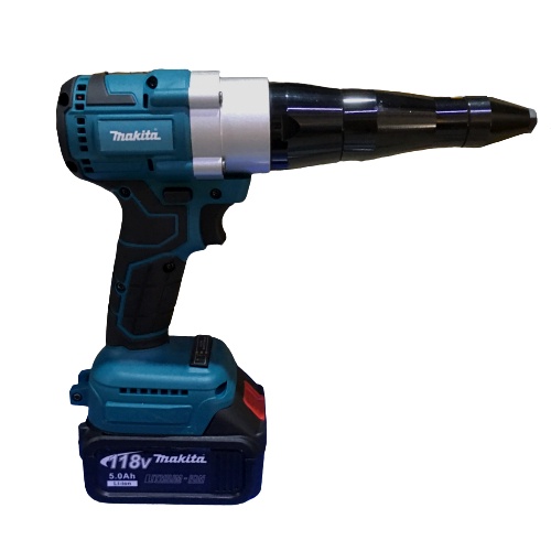 Máy rút đinh tán rive tự động không chổi than dùng pin Makita 18v 21v dung lượng 3000mAh