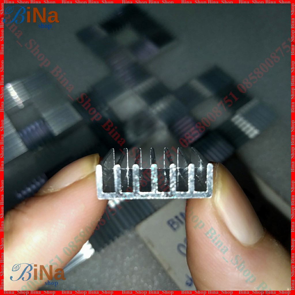 Nhôm tản nhiệt 6x20x20mm màu bạc