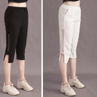 Quần đũi lửng nữ 🔥SIÊU PHẨM HÈ 2021🔥 Quần Baggy đũi phối lưới phong cách thể thao