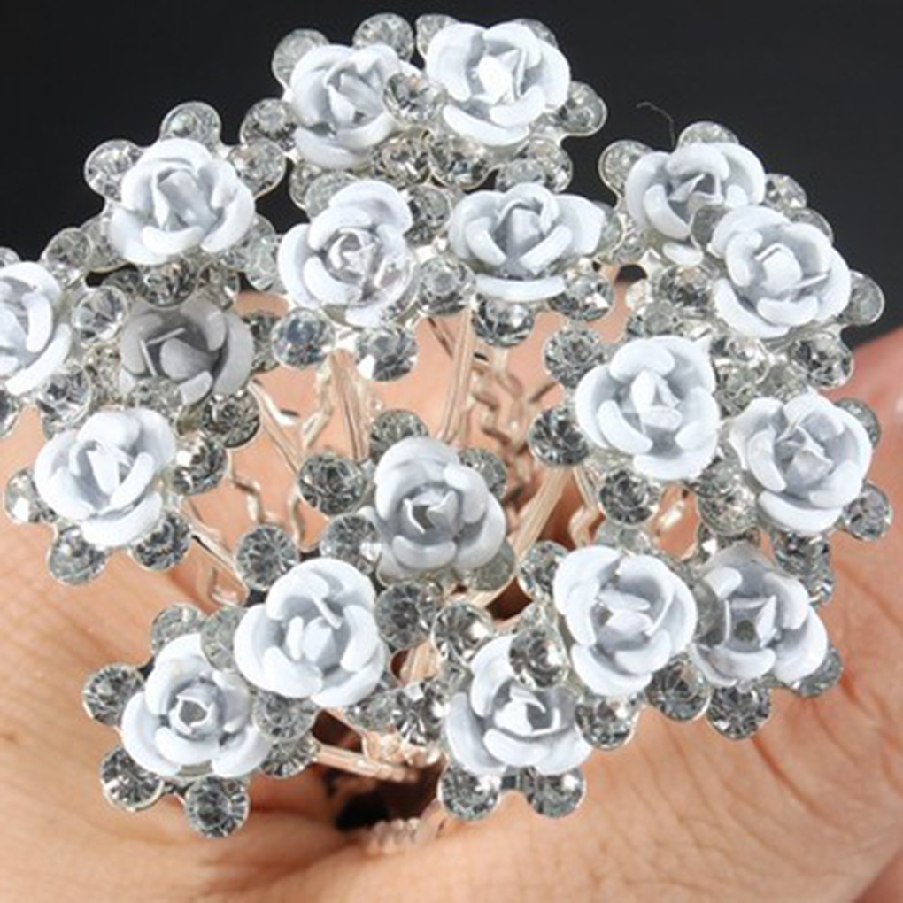 Set 20 kẹp tóc hình hoa hồng cho cô dâu