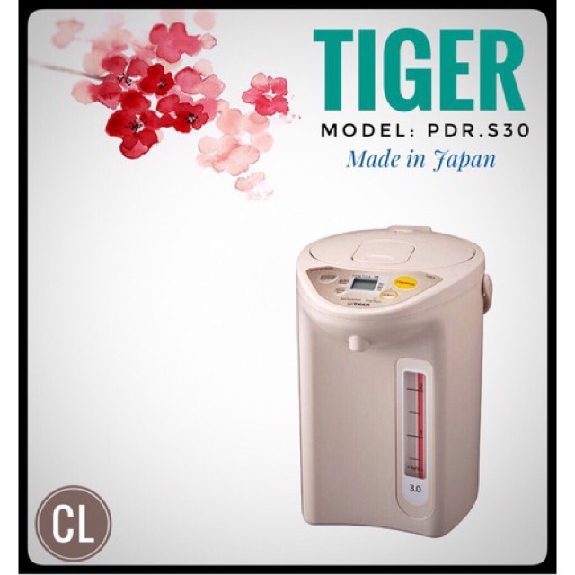 BÌNH THỦY ĐIỆN TIGER PDR-S30 NHẬT BẢN - 3 LÍT