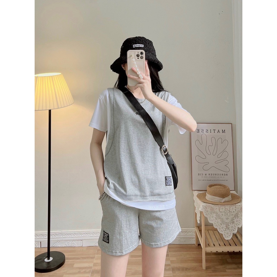 Sét bộ đồ nữ 2 món phối màu ( Sét bộ tt phối thụng siêu cá tính )