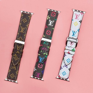 Dây da hoạ tiết LV dành cho Apple watch