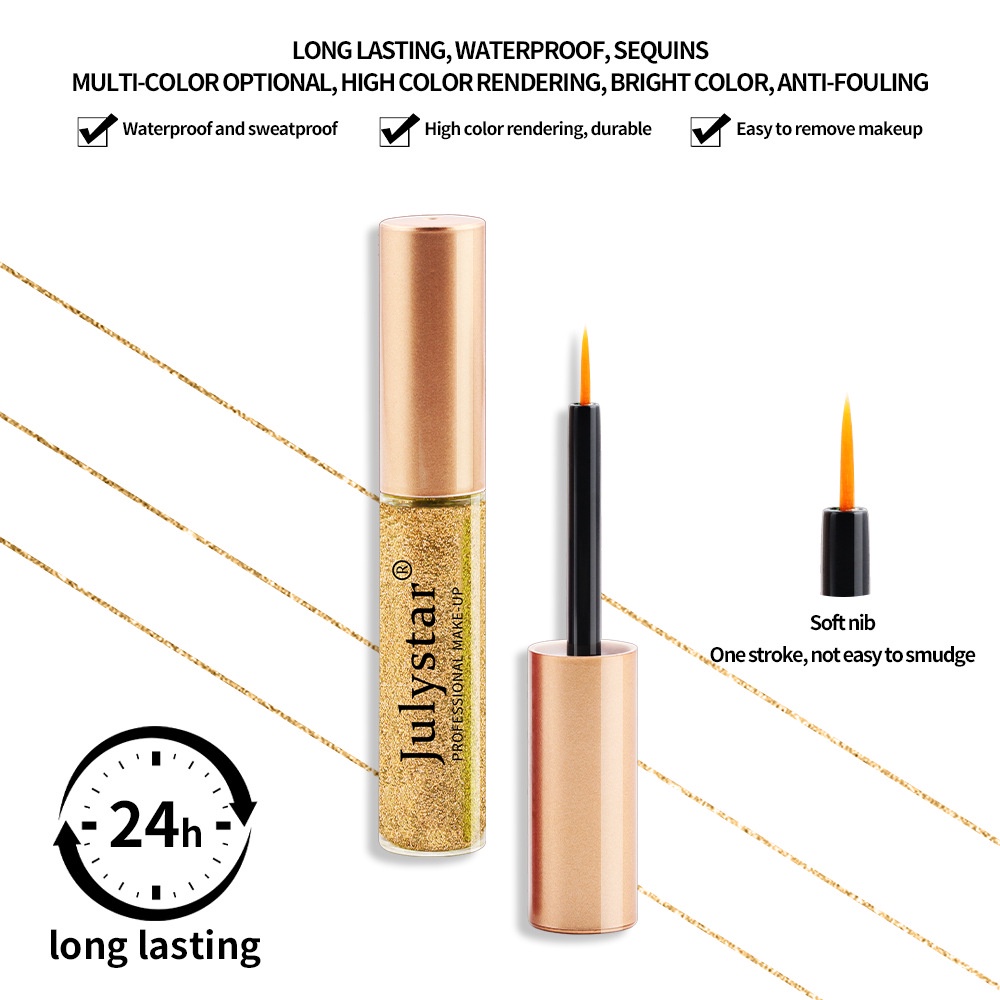 Set 6 Bút Kẻ Mắt Chống Nước Nhiều Màu Sắc Thời Trang