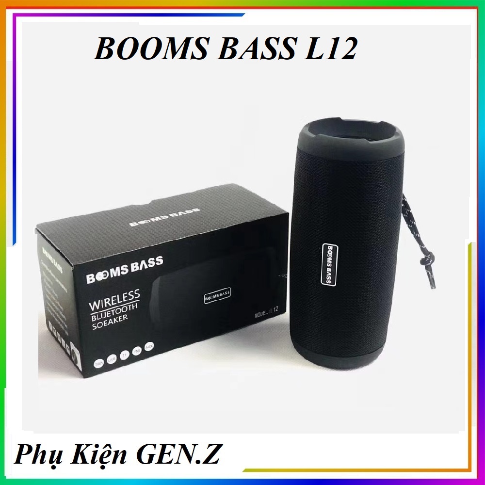 Loa Bluetooth BOOMS BASS L12 – Loa Không Dây Âm Thanh Nổi – Bass Cực Mạnh – Khe Cắm Thẻ Nhớ.