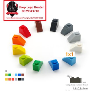 Lego part 3040 gạch Moc : Combo 10 miếng 1 x 2 vát góc brick slope các màu tự chọn