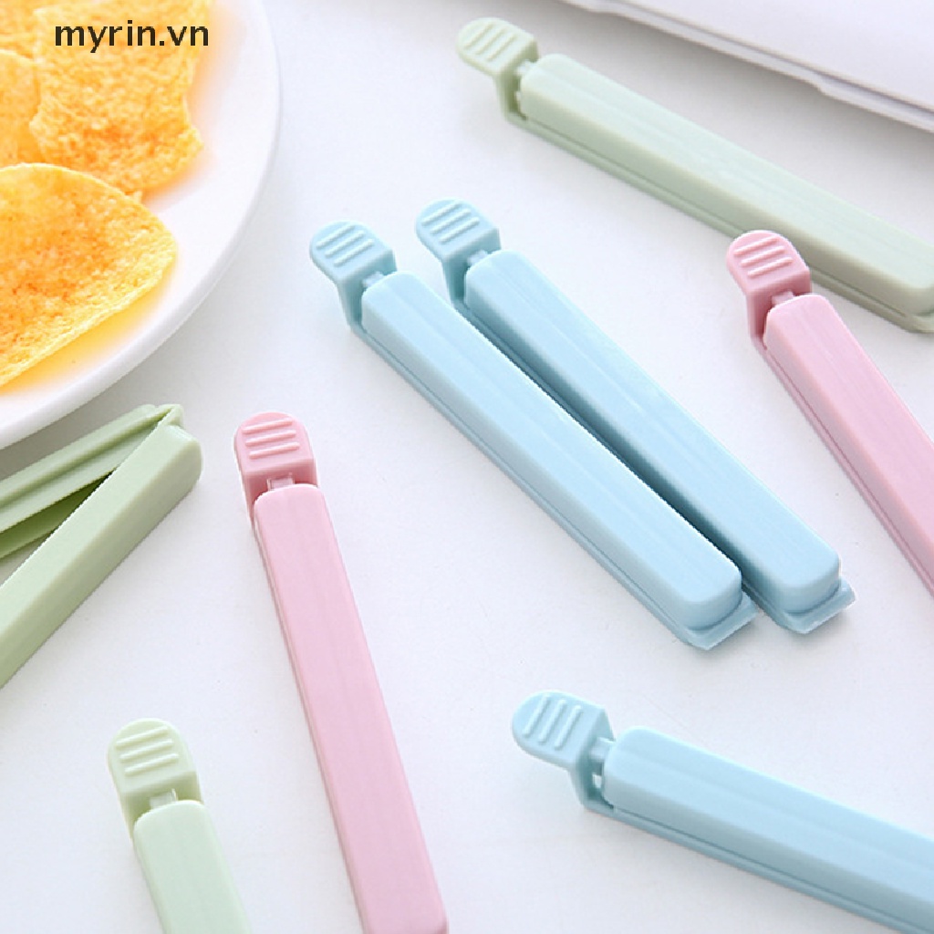 Set 5 Kẹp Miệng Túi Thực Phẩm Bằng Nhựa Màu Sắc Đơn Giản