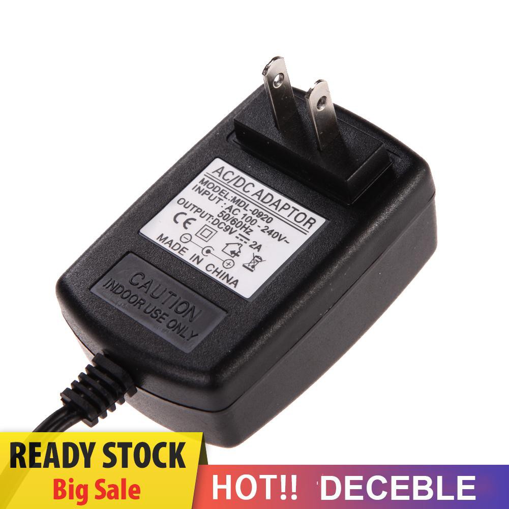 Deceble AC 100-240V Converter Adapter DC 5.5 x 2.5MM 9V 2A 2000mA Charger