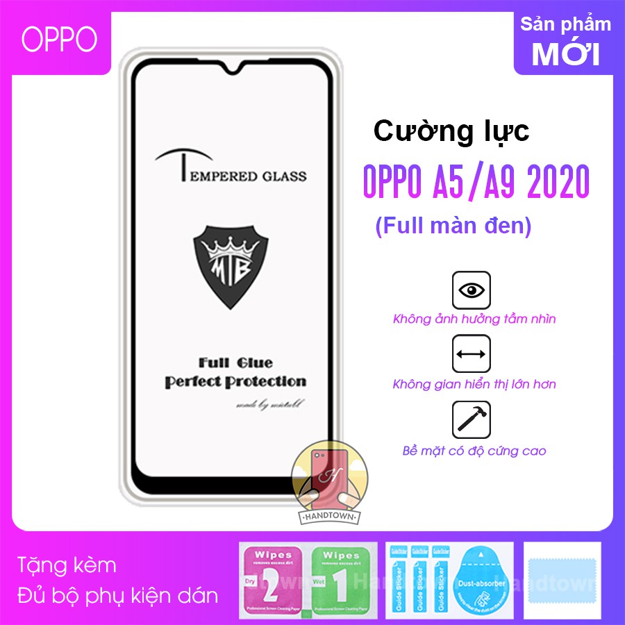 Cường Lực 9H Cho Oppo A9 2020 / A5 2020 Full Keo Thế Hệ Mới