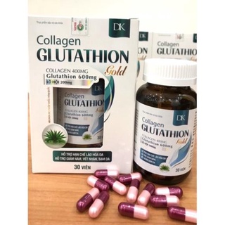 Collagen + C GLUTATHION đẹp da, sáng da, hạn chế lão hoá da hiệu quả Lọ 30 viên