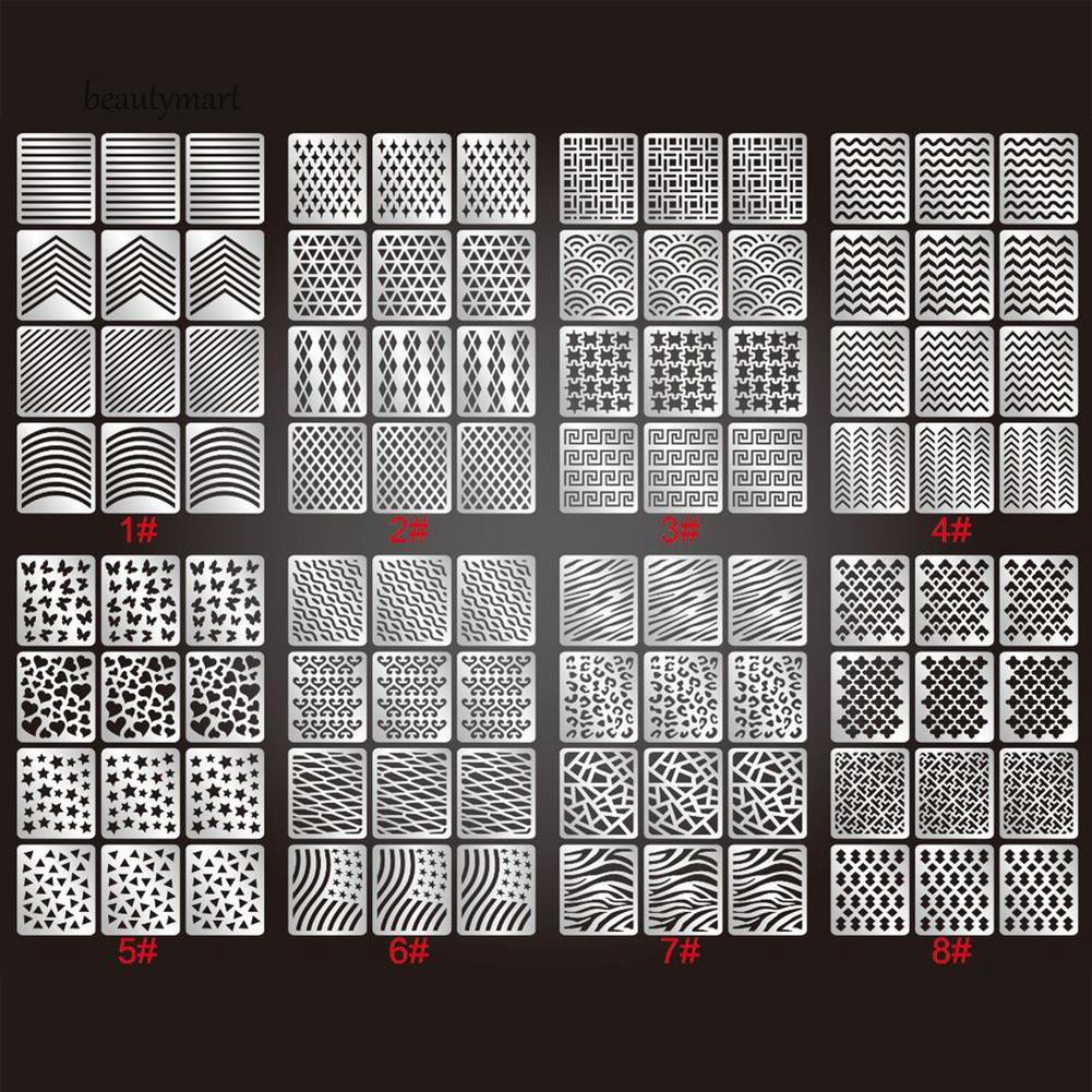 [Hàng mới về] Set 3 tấm hình dán họa tiết 3D dùng để trang trí móng nghệ thuật