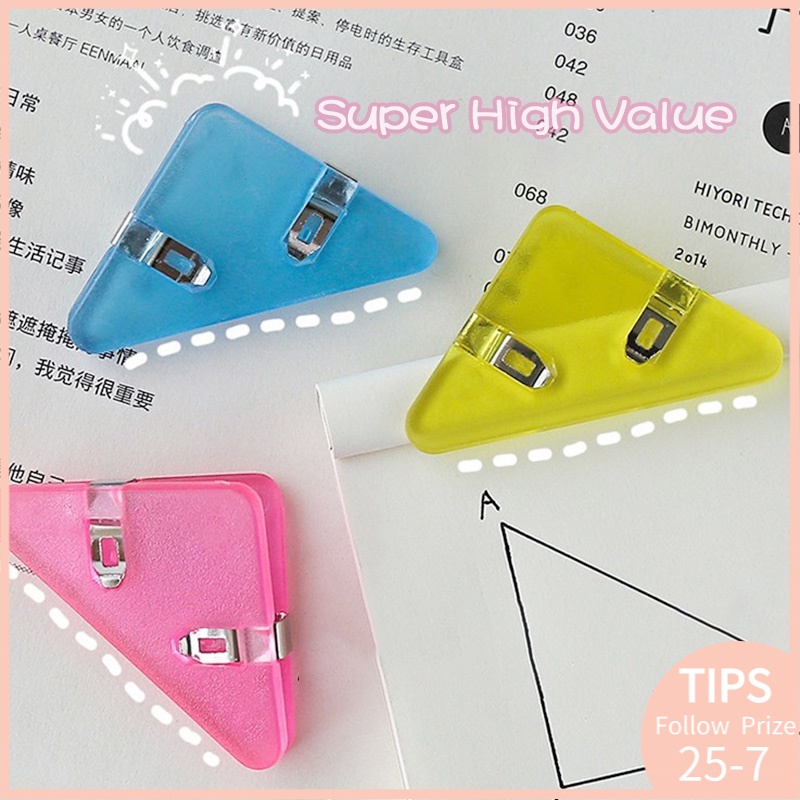 Kẹp góc giấy hình tam giác nhiều màu sắc dùng để ghi chú