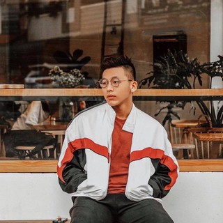 ÁO KHOÁC DÙ LINE ĐỎ- CỔ BẺ UNISEX