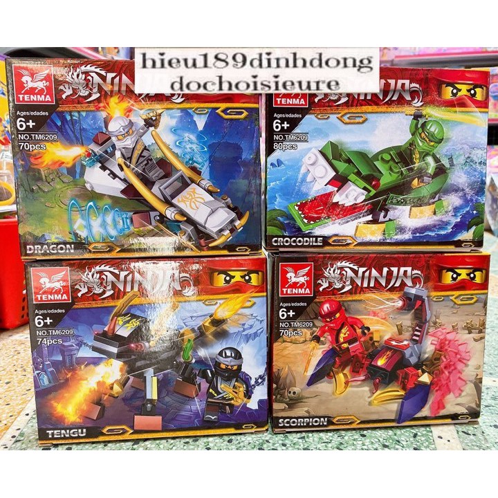 Lắp ráp xếp hình ninjago 6209 : quái vật của các ninja (Khách hàng chat chọn mẫu)