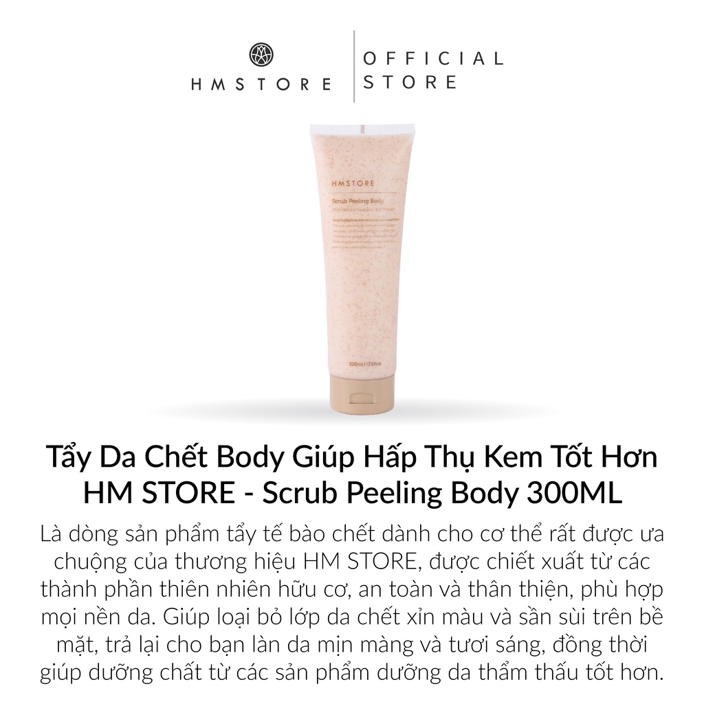 Tẩy Da Chết Body Chiết Xuất Quả Cam & Cát Biển  Hm Store - Scrub Peeling Body - Sample 20g