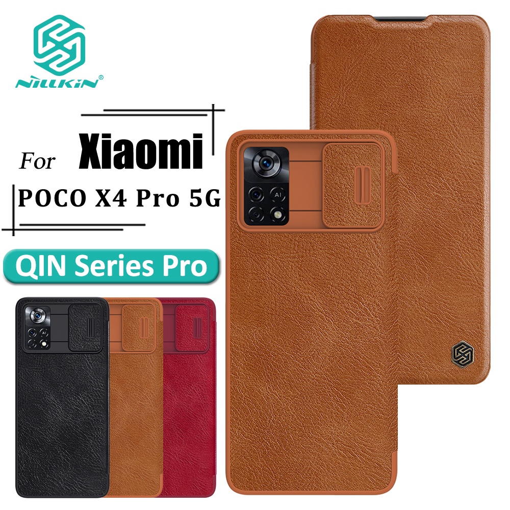 Bao da điện thoại Nillkin nắp lật bảo vệ 360 độ cho Xiaomi Poco X4 Pro 5G
