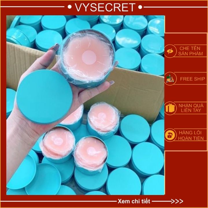 Miếng dán ngực silicon ⚡💥 cao cấp ⚡💥⚡💥chống tụt⚡💥 sét 5 đôi hàng cao cấp hộp sắt.