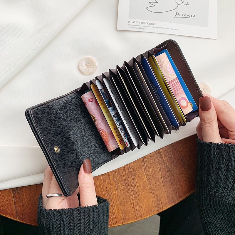 Ví Đựng Thẻ / Tiền Xu Đa Năng Kiểu Dáng Đơn Giản Dành Cho Nữ Giá Đỡ