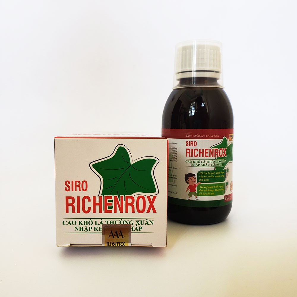 Siro ho cho bé RICHENROX giảm ho, tiêu đờm, viêm họng, viêm phế quản chai 125ml