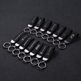 Móc khoá Ô tô cao cấp chất liệu da lộn, in thương hiệu hãng xe