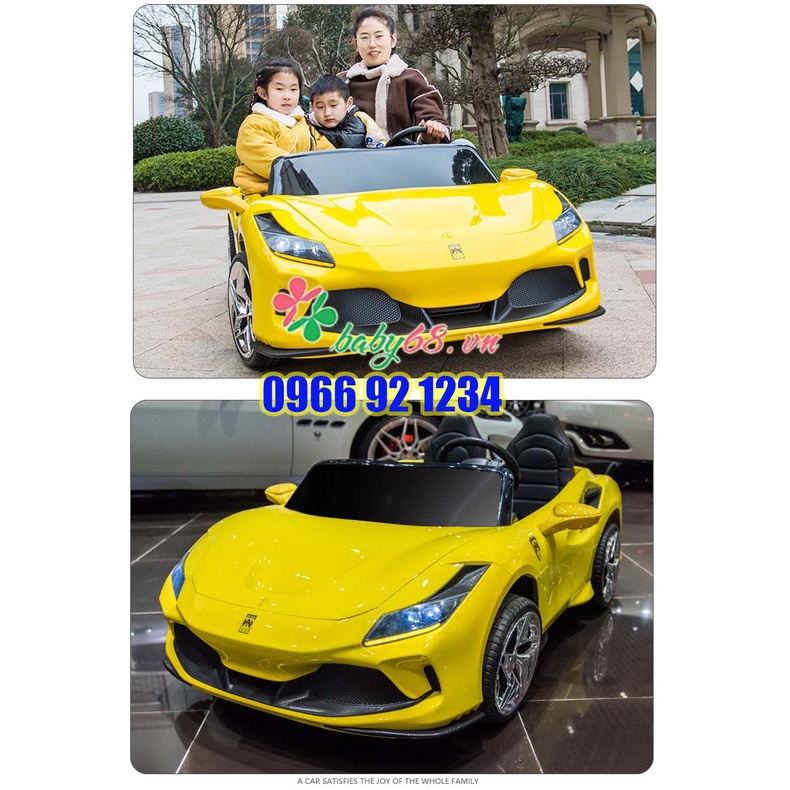 Siêu xe ô tô điện Ferrari F8 cho bé YT-DPC tải trọng khủng 150kg