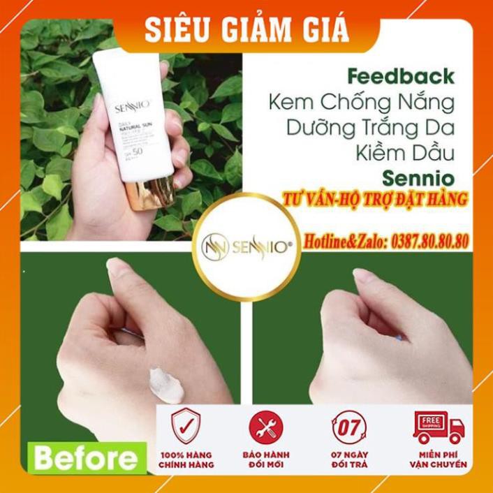 [ KIÊM KEM LÓT KEM NỀN] Kem chống nắng cho da dầu, da mụn và dưỡng trắng da/Kem chống nắng tốt sennio hàn quốc