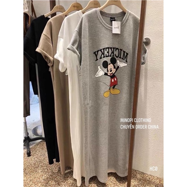 Đầm suông thun mickey maxi - ORD quảng châu