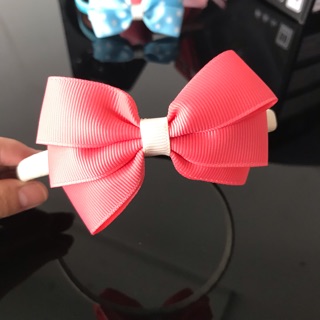 Cài tóc nơ xếp phối màu