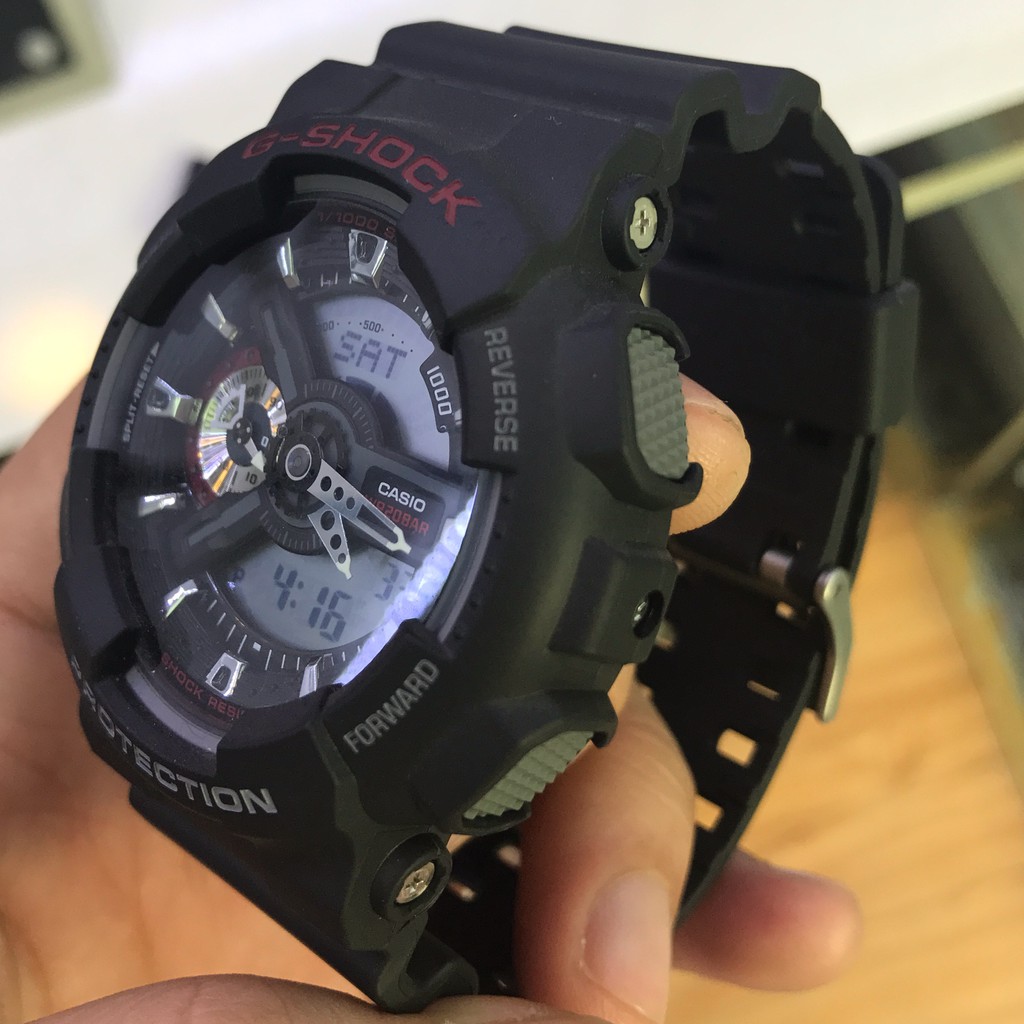 @Đồng Hồ Nam Casio G-SHOCK GA-110-1ADR. Gọn gàng đầy khỏe khoắn