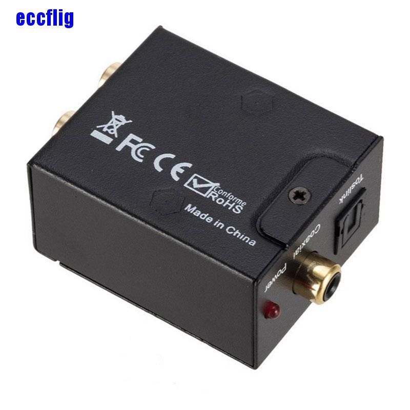 ECC Optical Coaxial Toslink Digital to Analog Audio Converter Adapter RCA 3.5mm L /R