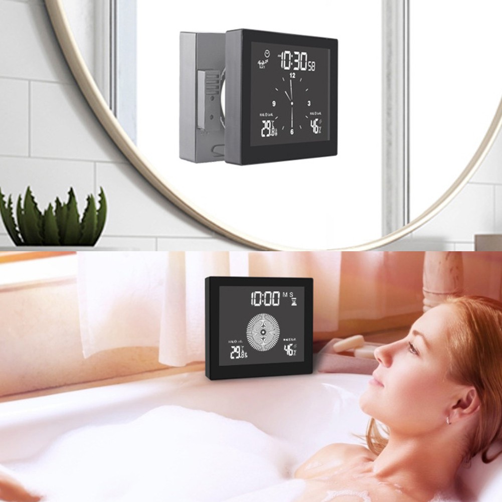 Digital Waterproof Shower Clock Bathroom Clock Countdown Timer For Kitchen