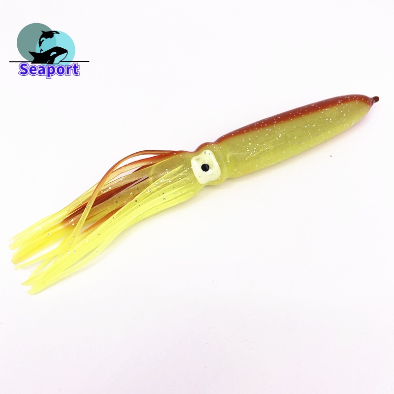 Mồi Câu Cá Giả Hình Con Mực Mềm 7inch