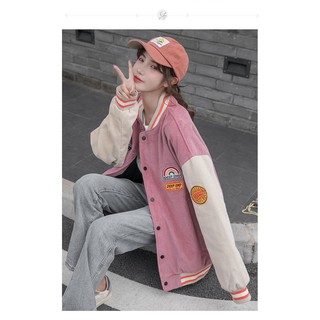 Áo Bomber nhung cầu vồng End