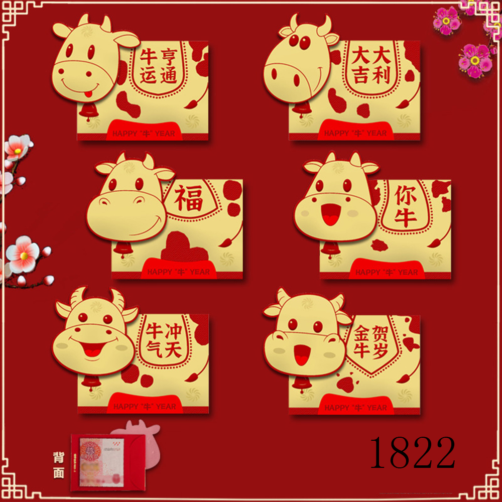 Bao Lì Xì Năm Mới 2021 Họa Tiết Hoạt Hình Xinh Xắn